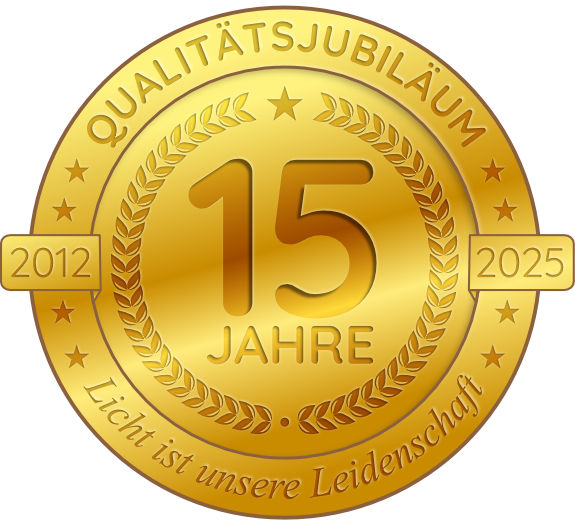 lampenonline.de Qualitätsjubiläum 15 Jahre Qualitätsjubiläum 15 Jahre lampenonline.de - Licht ist unsere Leidenschaft