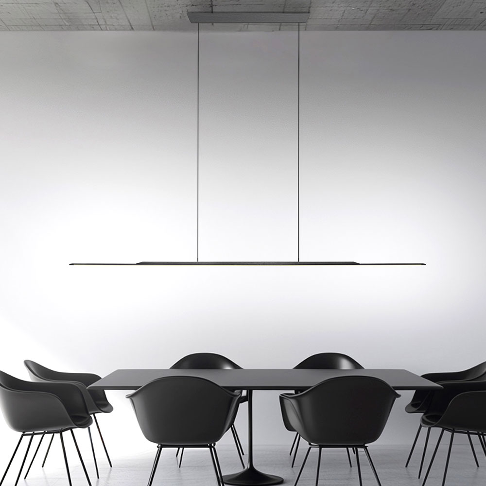 Pure Surface Serie: Minimalistisches Downlight-Design für moderne Wohnräume – funktionale Eleganz, warmweißes Licht und hochwertige Verarbeitung mit 10 Jahren Garantie. Pure Surface Leuchtenserie mit geradlinigem Aluminiumprofil, warmweißem Downlight (3000K) und minimalistischem Design – ideal für Esstische und Arbeitsflächen in modernen Einrichtungen.