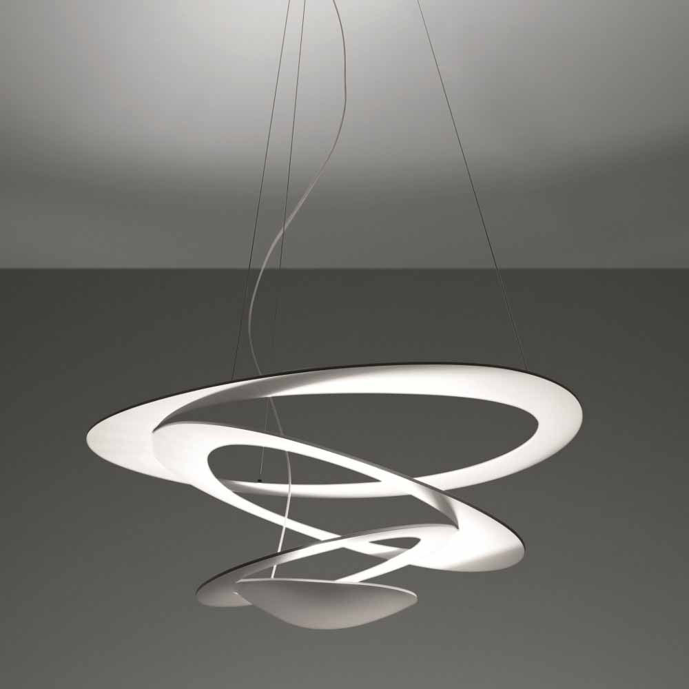 Artemide Licht Pirce Mini Sospensione Led-Pendelleuchte-Weiß-Mit Led (3000K)-Push Dimmbar