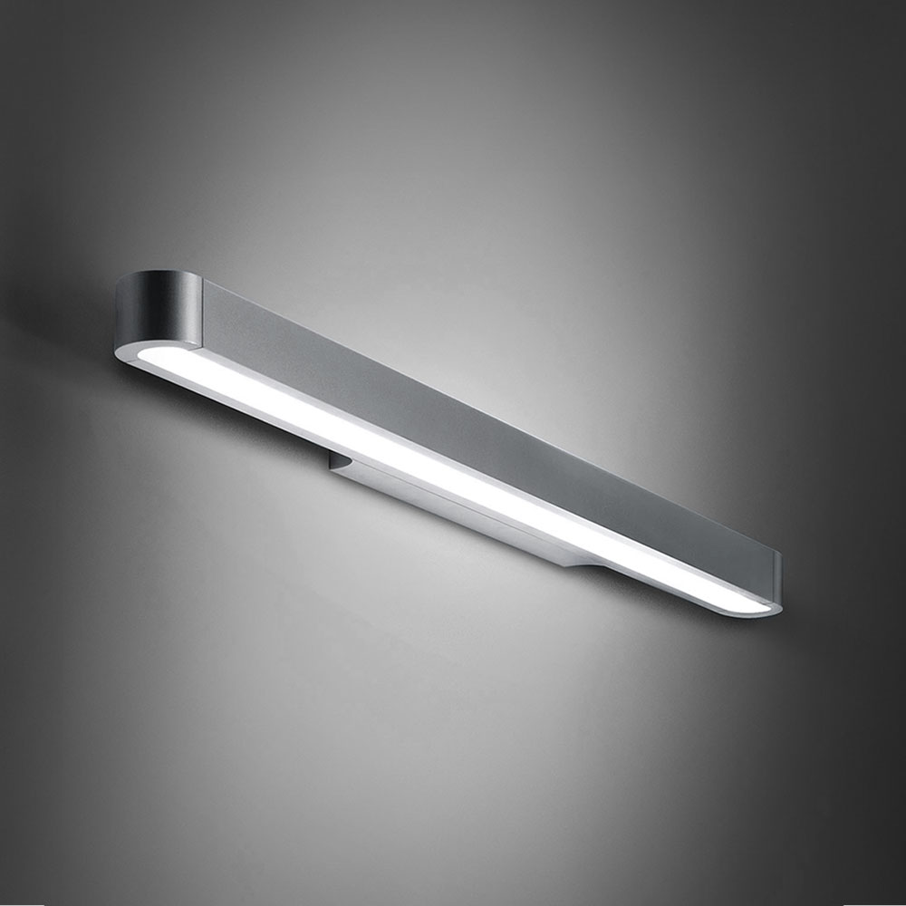 Artemide Licht Talo 90 Parete Led-Wandleuchte-Silbergrau-Mit Led (3000K)