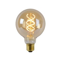 Lucide G95 4,9 Watt LED Globelampe Filament amber dimmbar 95 mm bei lampenonline.de
