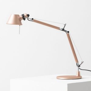 Artemide Tolomeo Micro Tavolo Tischleuchte mit Fuß-Kupfer gebürstet bei lampenonline.de