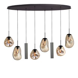 Masterlight Lava 6/2 Pendelleuchte 8-flammig oval bei lampenonline.de