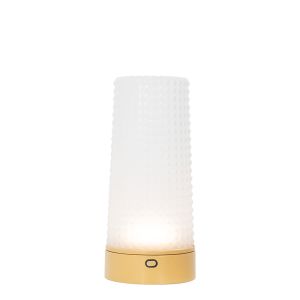 Zafferano Soffio LED-Akkuleuchte Gold matt/Glas Sandgestrahlt +++ Musterleuchte +++ bei lampenonline.de