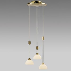 B+M Leuchten Moon II LED-Pendelleuchte, 3-flg Rund bei lampenonline.de