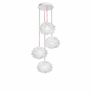 Slamp Veli Mini Quartet Pendelleuchte-Couture/Kabel Rot bei lampenonline.de