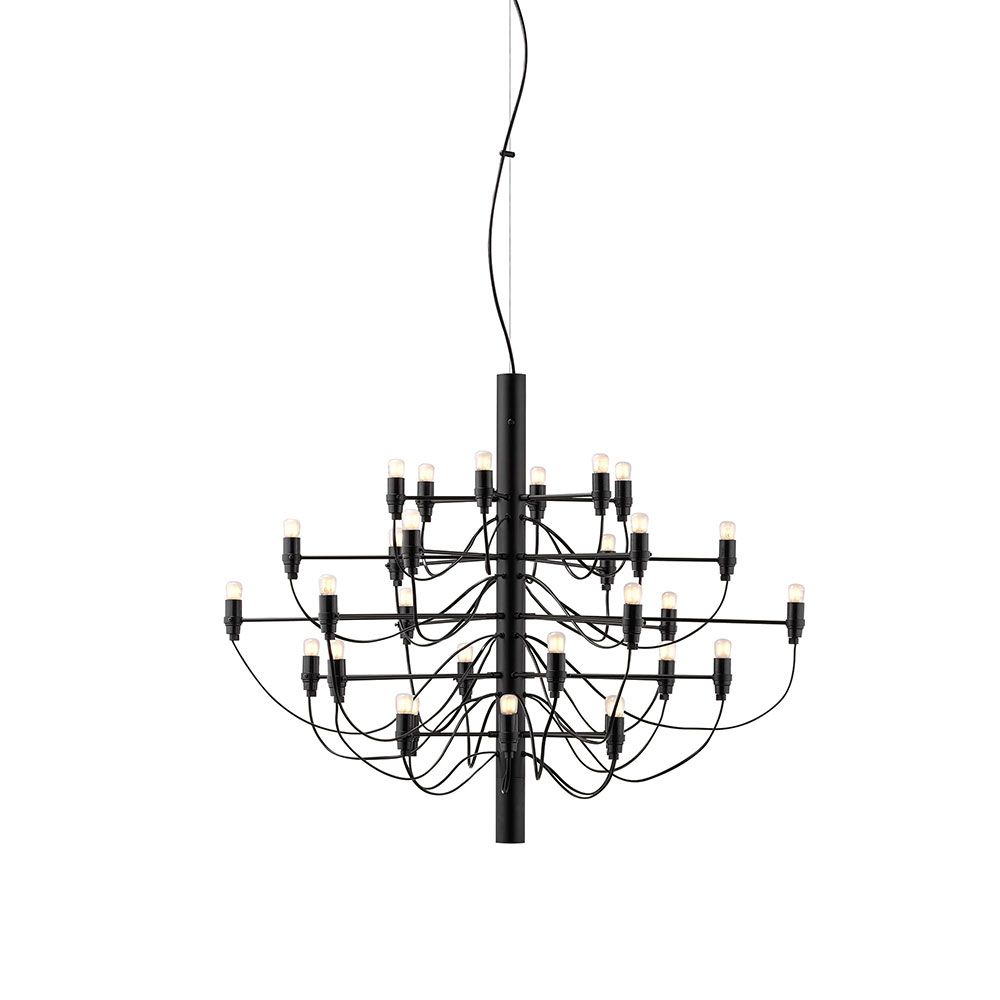 Flos Schwarz 2097/30 Kronleuchter- Matt-Leuchtmittel Birne Matt
