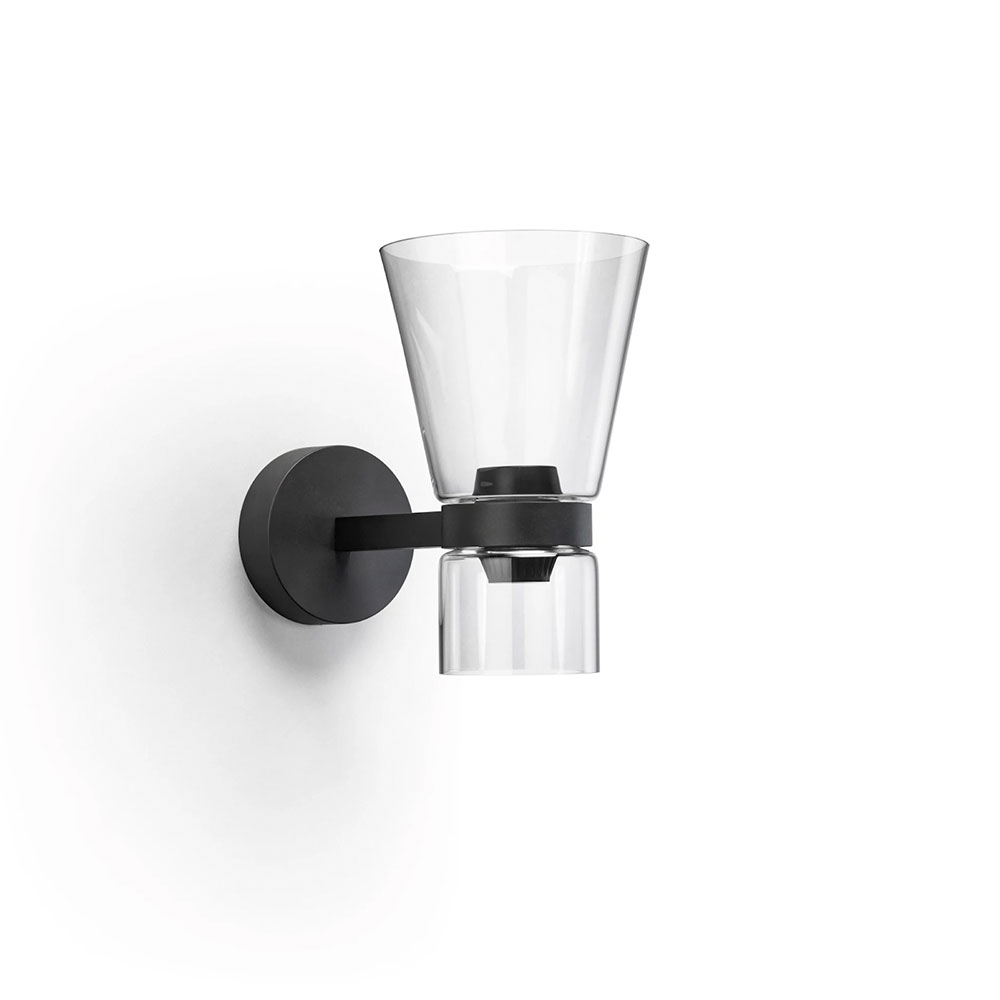 Flos Schwarz Nocturne W Led-Wandleuchte-Glas Cone-Mit Led (2700K)