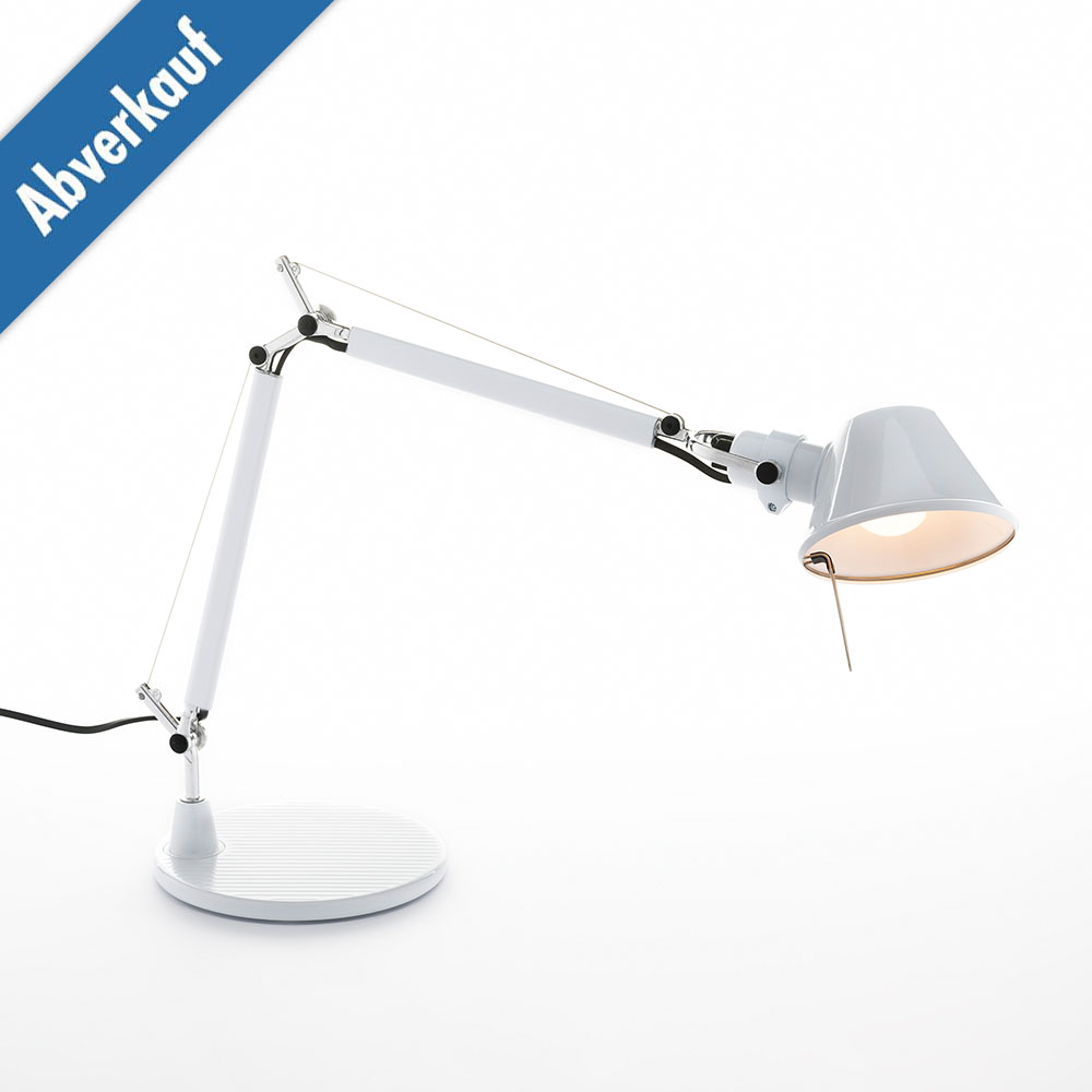 Artemide Tischleuchte Tolomeo Micro Tavolo Mit Fuß Weiß Glänzend