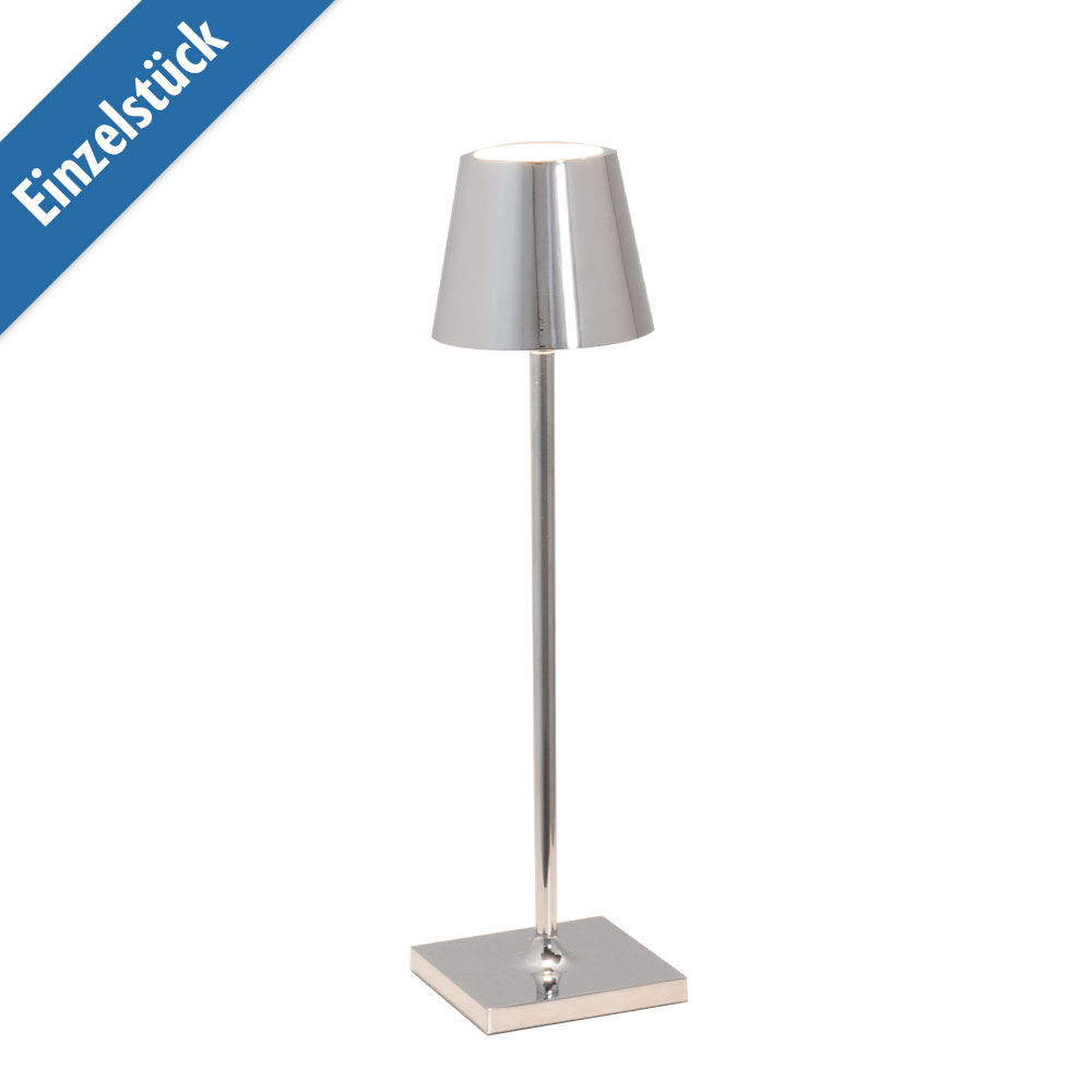 Zafferano Led-Akkuleuchte Poldina Pro Micro-Chrom