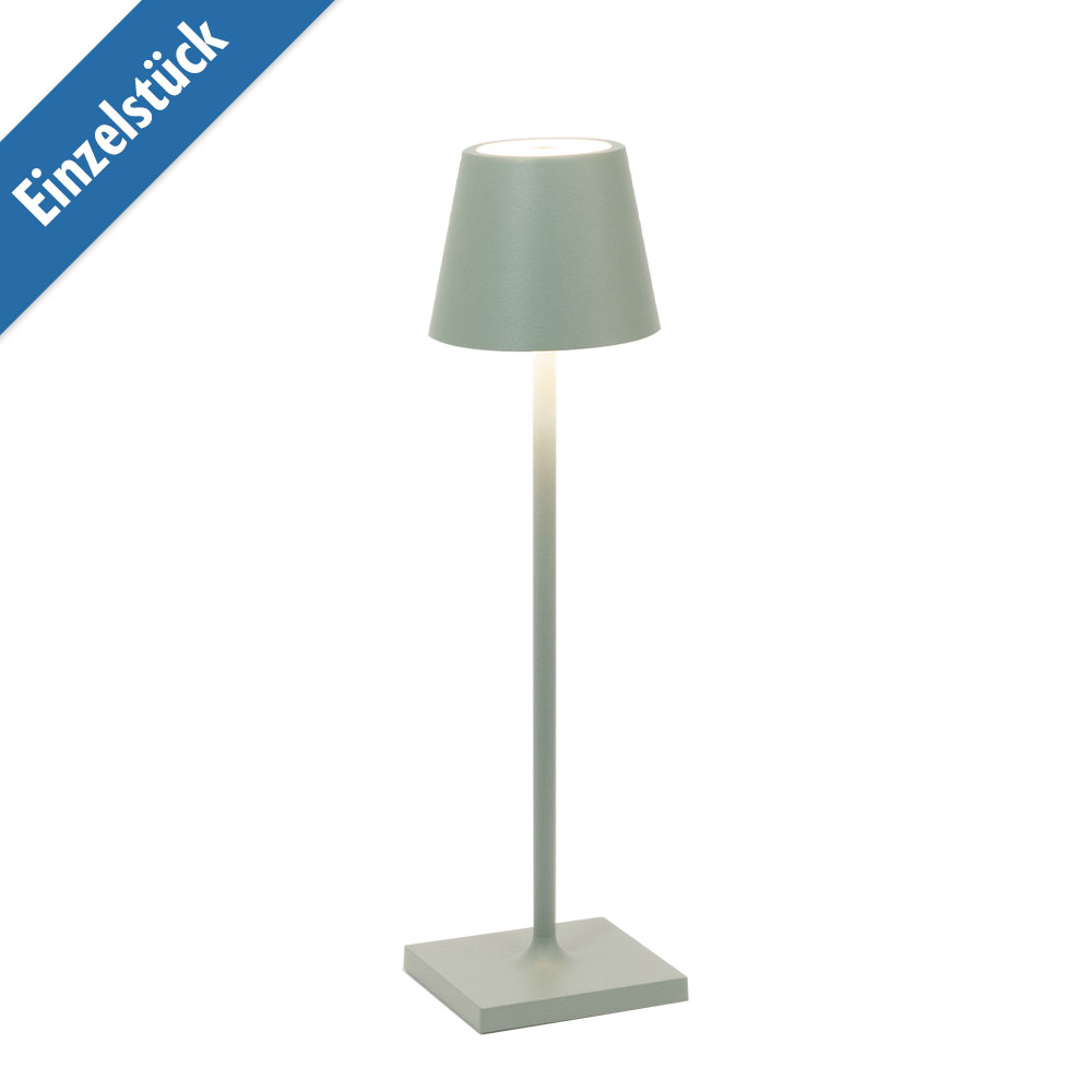 Zafferano Led-Akkuleuchte Poldina Pro Micro-Salbeigrün