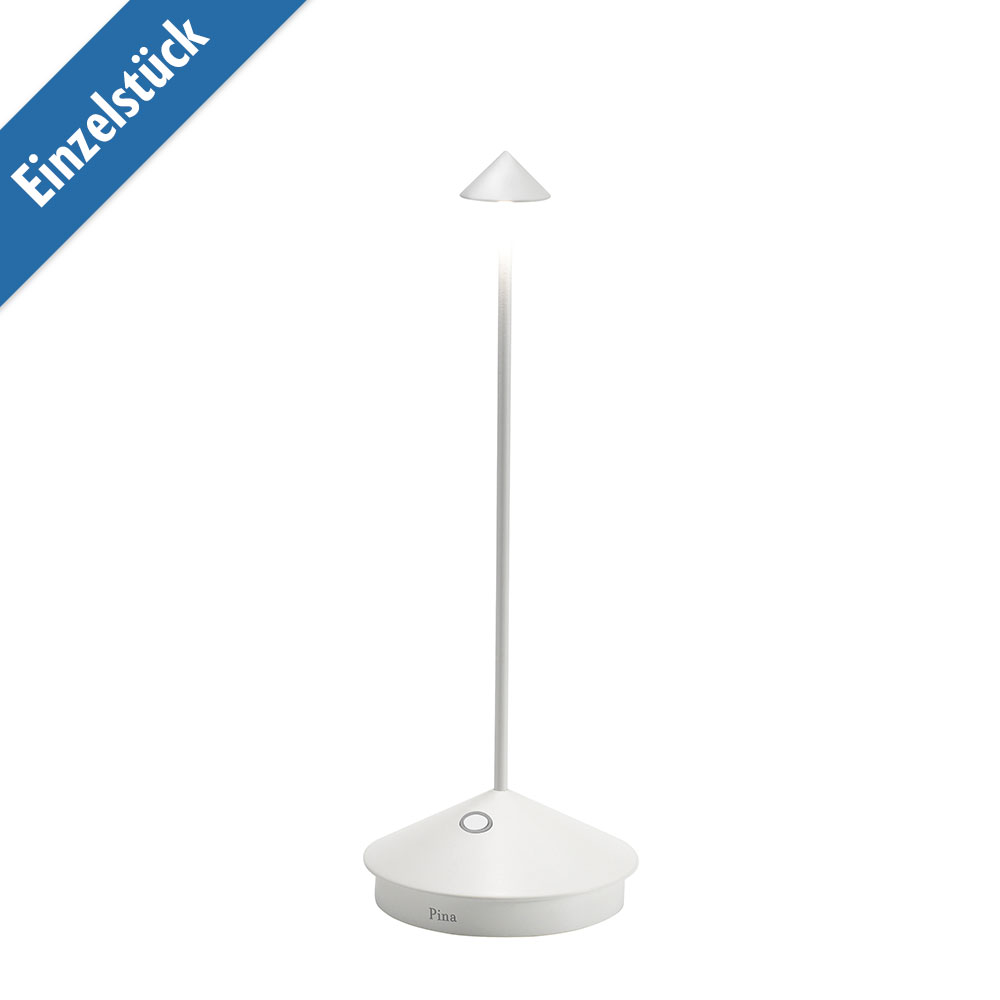Zafferano Led-Akkuleuchte Pina Pro Weiß