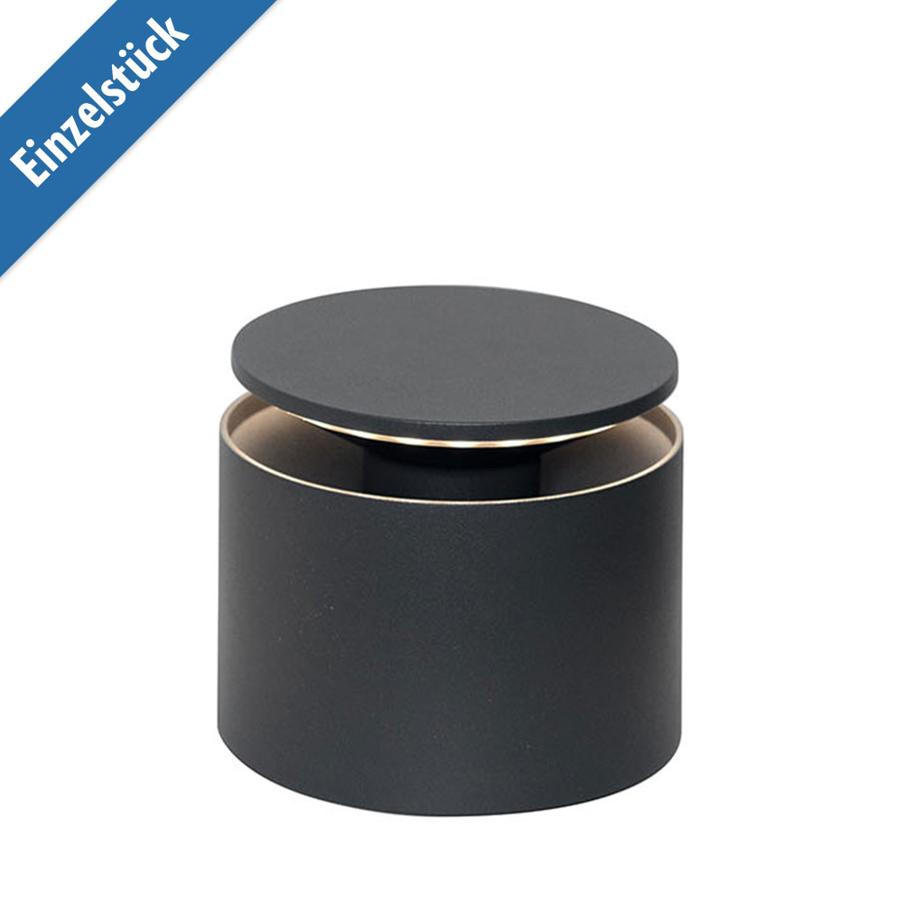 Zafferano Licht Led-Akkuleuchte Push-Up Pro Anthrazit