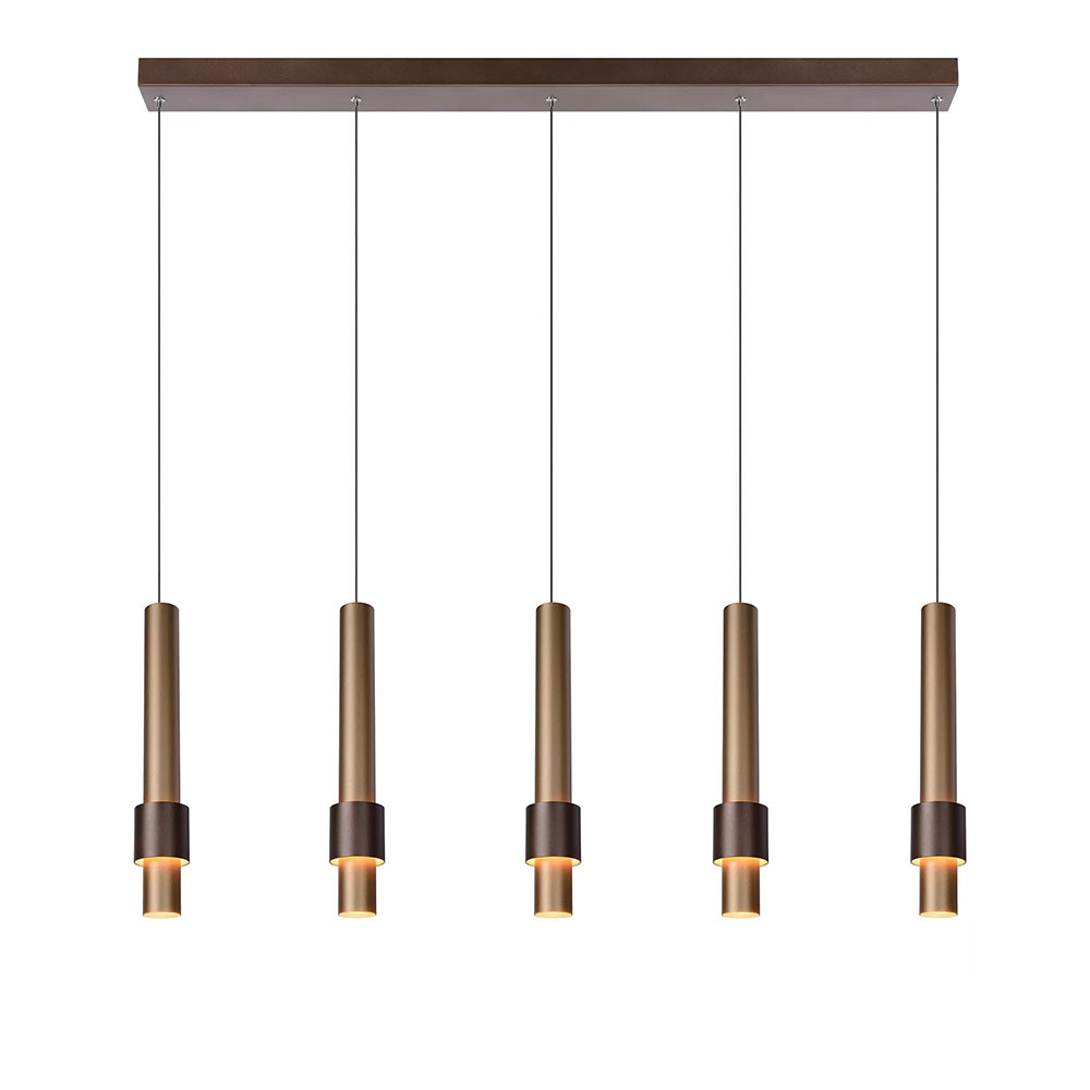 Lucide Licht Margary Led-Pendelleuchte 5-Flammig-Kaffee