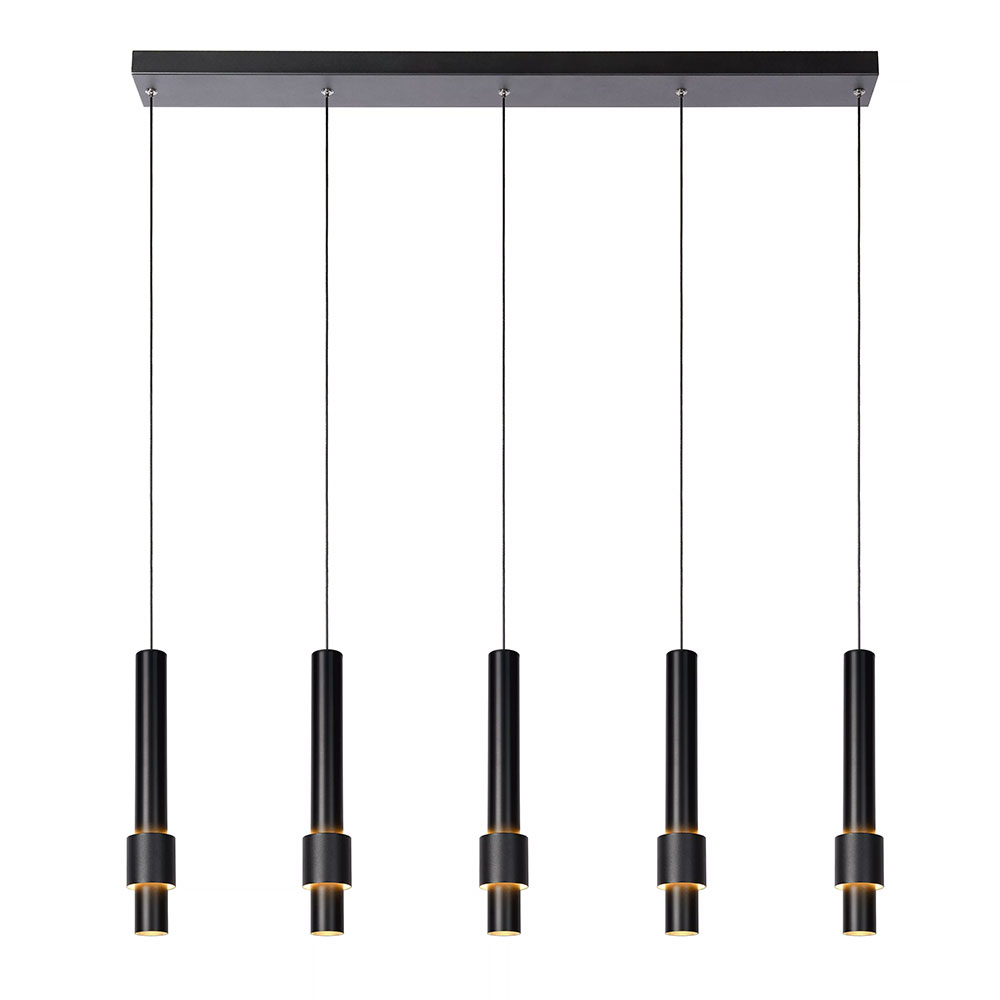 Lucide Schwarz Margary Led-Pendelleuchte 5-Flammig