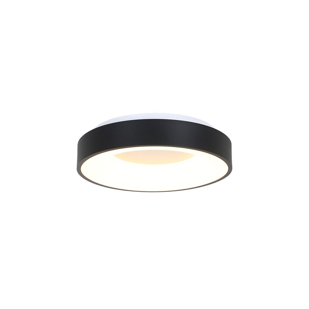 Steinhauer Schwarz Ringlede Ø 30 Cm Led-Wand- Und Deckenleuchte-Mit Led (2700K)