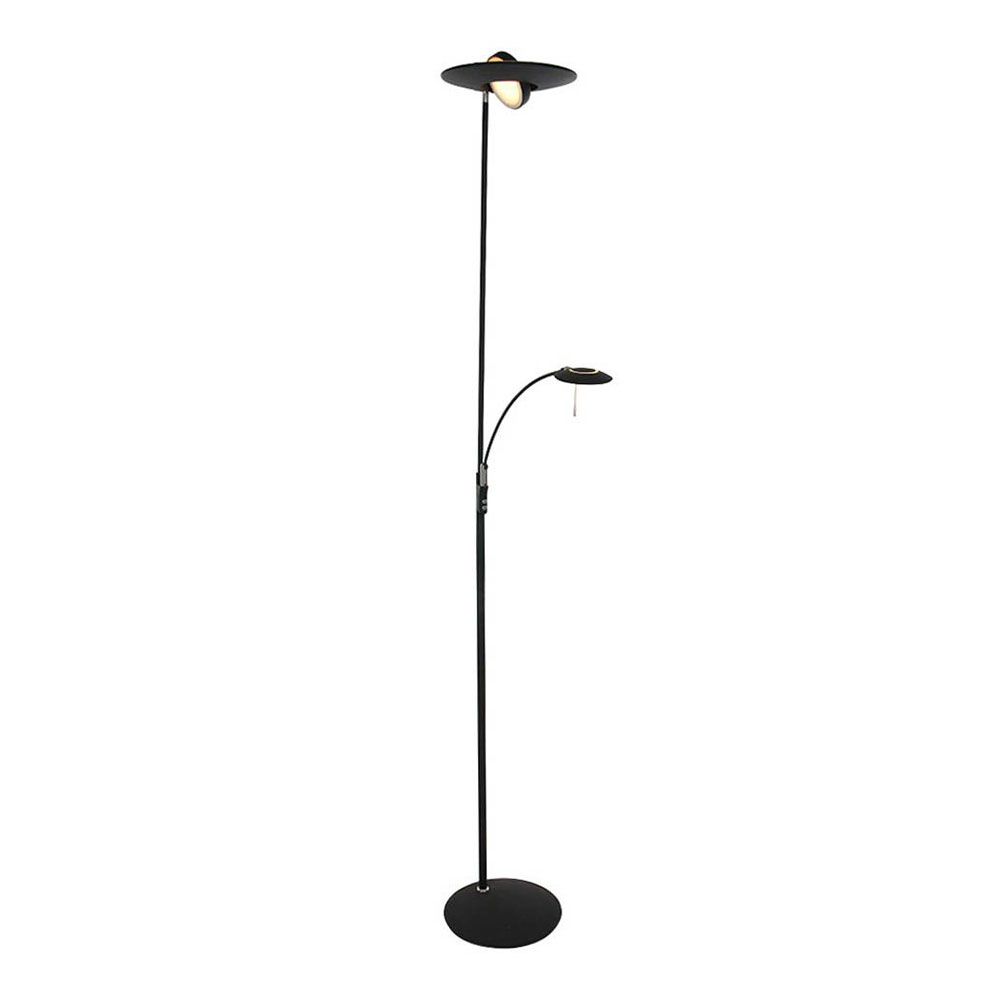 Steinhauer Schwarz Zenith 7860 Led-Deckenfluter Mit Leselicht-Mit Tunable White (2200K - 4000K)