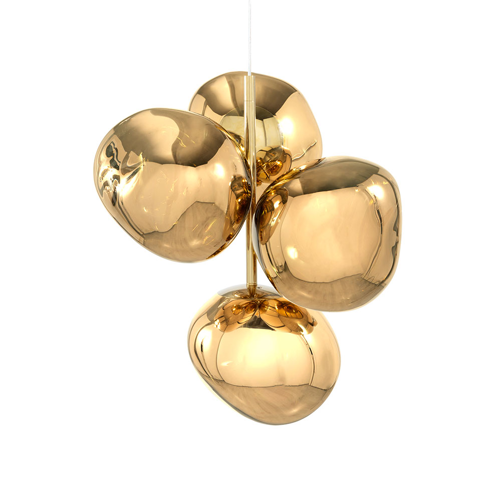 Tom Dixon Gold Melt Mini Chandelier Led-Pendelleuchte-Mit Led (3000K)