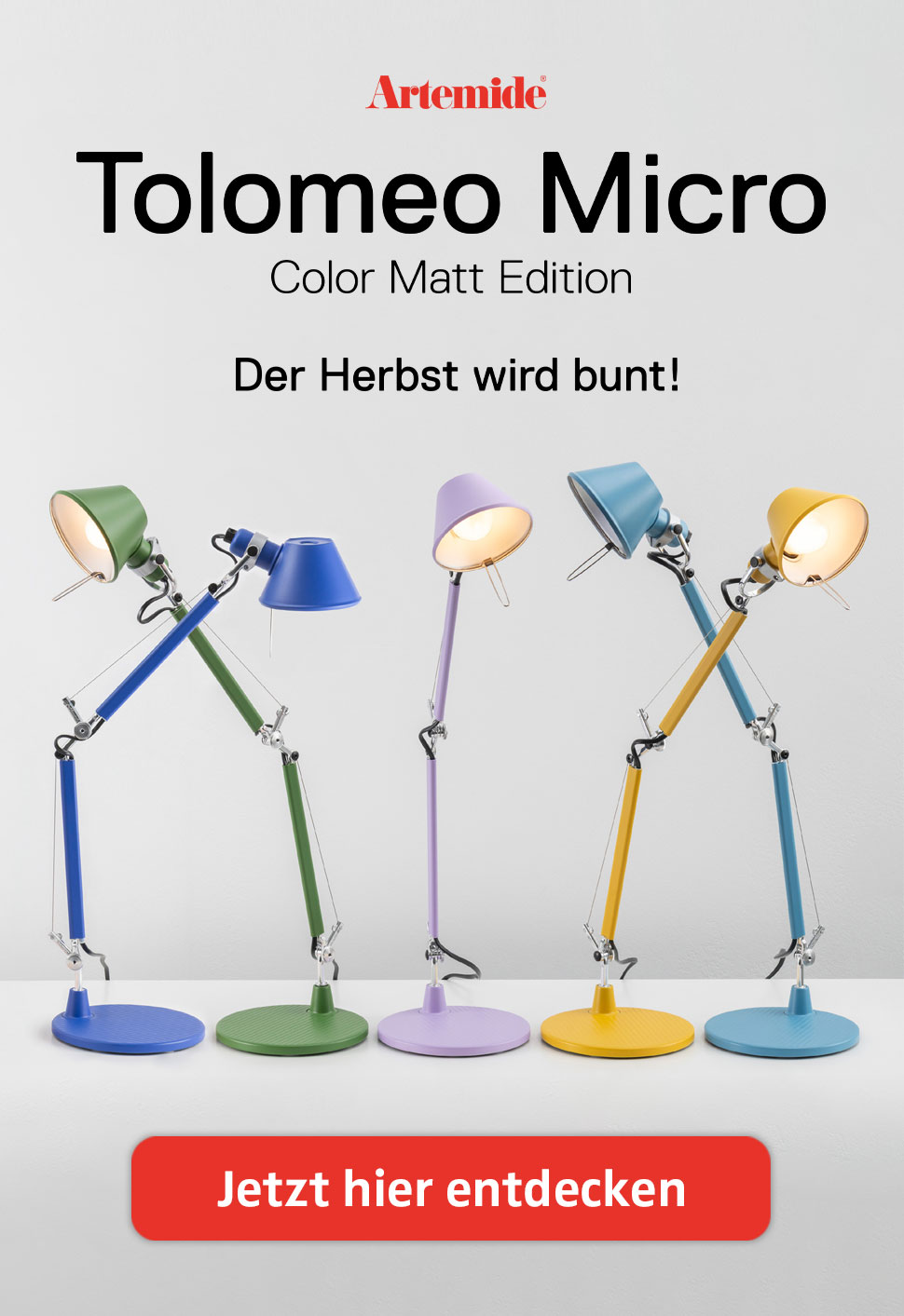 Artemide Tolomeo Micro Tavolo Color Matt Edition Artemide Tolomeo Micro Tavolo Color Matt Edition